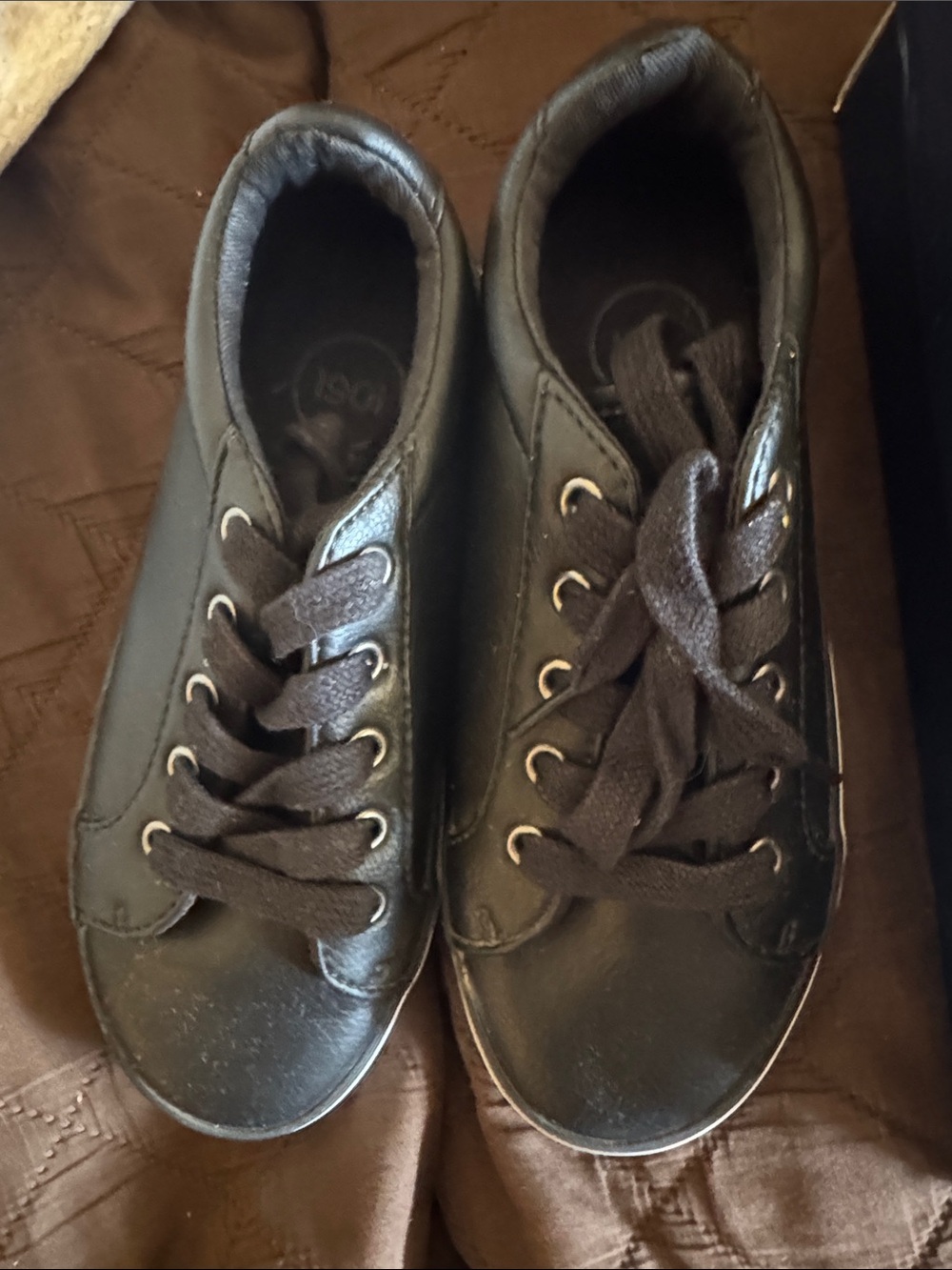 1901 Kids Black Lace-Up Low-Top Sneakers